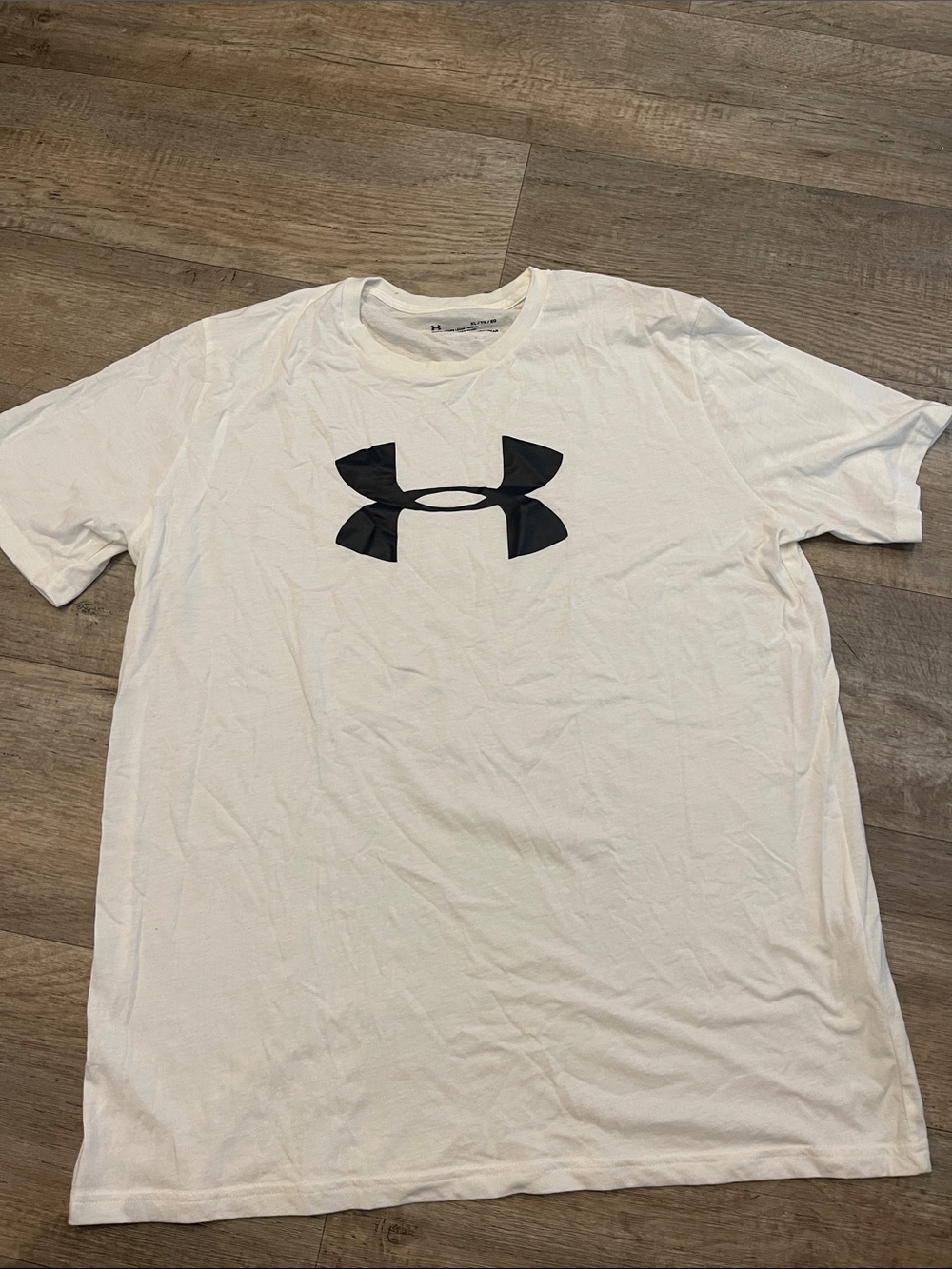 Under Armour White Short-Sleeve Tee with Black Logo